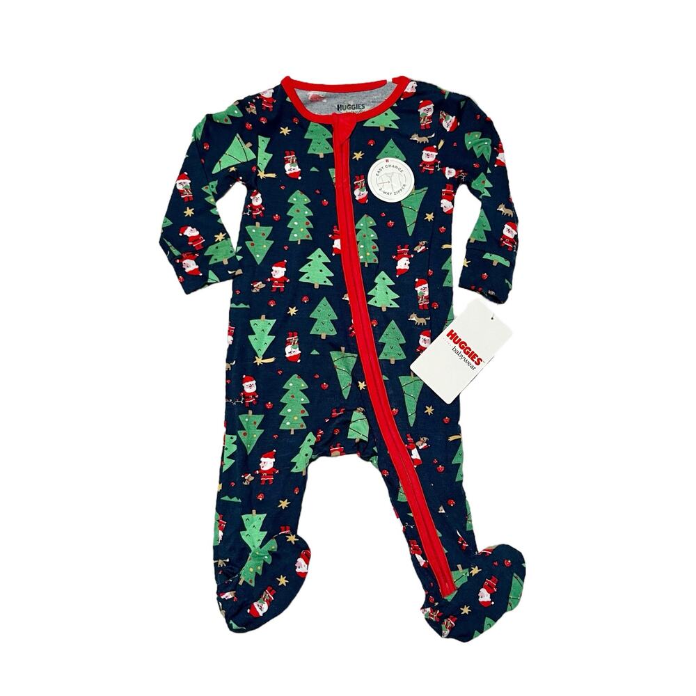 NWT Huggies Holiday Bamboo Sleeper PJs Size 6m